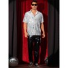 Lars Amadeus Men's Short Sleeve Button Down 70s Disco Costume Party Sparkle Sequin Dress Shirt - 2 of 4