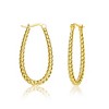 Bold 14K Yellow Gold Large 'U' Hoop Earrings with a Distinctive Shape for a Modern and Statement-Making Style - image 3 of 3