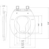 Elongated Toilet Seat, Slow Close Toilet Cover Seat for Easy Clean and Stain-Resistant, Plastic Toilet Seat with Cover, Quick-Release Hinges - 2 of 4
