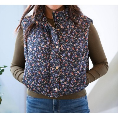 Women's Styx Printed Puffer Gilet - DELUC