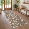Washable Modern Floral Print Area Rugs for Bedroom Living Room, Soft Non Slip Low Pile Carpet for Home Office - 4 of 4