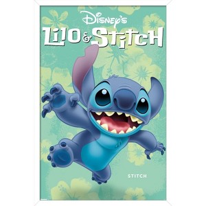 Trends International Disney Lilo and Stitch - Tropical Feature Framed Wall Poster Prints - 1 of 4