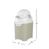 Foundations Mini Diaper Pail with Airtight Lid - Durable & Odorless Diaper Disposal, Holds up to 30 Newborn Diapers, Refill with Any Bags - 2 of 4