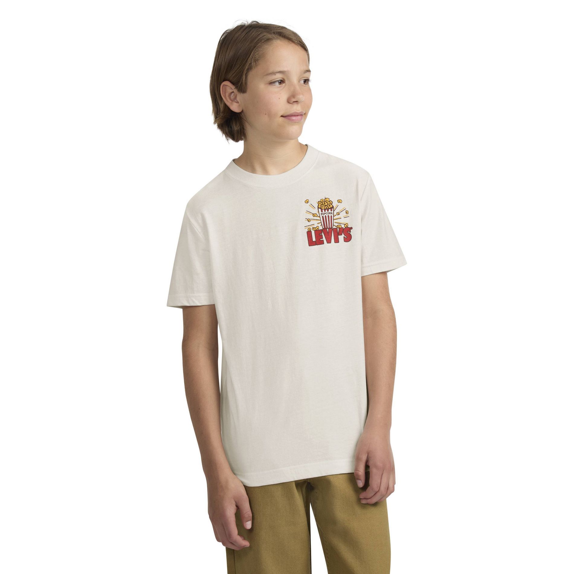 Levi's® Boys' Short Sleeve Popcorn Bear Graphic T-Shirt Beige  L