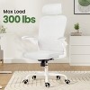 GlasFlength Task and Office Chairs with Support Armrest，Ergonomic, Adjustable，Computer Chair and Gaming Chair, White, 25.6"*27.2"*48.4" - 4 of 4