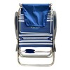 Ocean Zero Sun Block Outdoor Portable Beach Chair Striped: With Umbrella & Cupholder, Eco-Friendly Design - 3 of 3