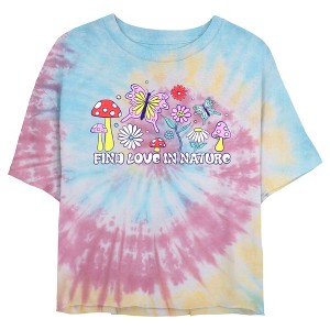 Juniors Womens Lost Gods Find Love in Nature T-Shirt - 1 of 4