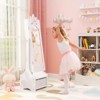 Infans Kids Vanity Set Princess Makeup Dressing Table and Chair Set w/ Jewelry Armoire - 3 of 4