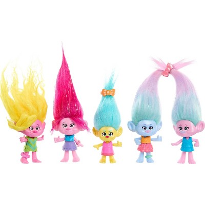 DreamWorks Trolls Band Together Shimmer Party Multipack with 5 Small Dolls & 2 Hair Accessories