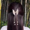 Unique Bargains Women's Butterfly and Spider Shape Tassel Hair Clips and Pins Gold Tone 2 Pcs - 2 of 4