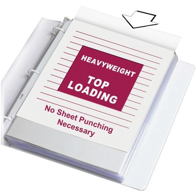 C-Line Heavyweight Poly Sheet Protectors, 8-1/2 x 11 Inches, Clear, pk of 50