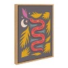 Kate & Laurel All Things Decor 18"x24" Sylvie Snake Charmer Framed Canvas Wall Art by Carey Copeland: Modern Animal Digital Art - 3 of 4