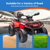 Jojoka 12V Ride On ATV 4 Wheeler Toy Car w/ 2 Spacious Seat, 2 Speeds,LED Lights,Spring Suspension,Bluetooth,Ideal Gift for 3+ - 4 of 4
