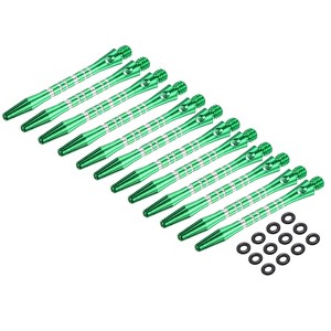 Unique Bargains Medium 2BA Thread Aluminum Dart Shafts with Rubber Rings for Steel Tip 12 Pcs - 1 of 4