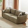 88" Chenille Fabric 3-Seater Sofa with Solid Wood Frame, Thick Padded Seats and Armrests, 2 Extra Pillows - 4 of 4