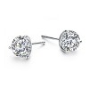 Guili CZ Stud Earrings for Baby/Kids, 4mm–7mm, in Sterling Silver with Polished Silver, Gold & Rose Gold Plating – Elegant Daily Sparkle - 3 of 3
