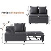AMERLIFE 3-in-1 Convertible Sleeper Sofa, Adjustable Backrest, Ottoman Couch Bed - 3 of 4