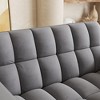 65" Velvet 3-in-1 Foldable Sofa Bed with Hidden Laptop Desk, USB & Storage - 3 of 4