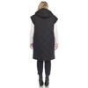 Plus Size Diamond Quilted Hooded Puffer Vest-White Mark - 3 of 4