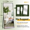 NicBex Large Freestanding Mirror Large Floor Mirror Aluminum Alloy Frame Oversized Mirror for Living Room Bedroom Entryway - 4 of 4