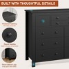 47"  Wooden Wide Chest of Drawers for Bedroom, Long Dresser TV Stand for Nursery, Living Room, Hallway - 4 of 4