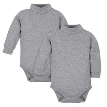 Gerber Baby Neutral Long Sleeve Turtleneck Onesies® Long Sleeve Bodysuits, 2-Pack