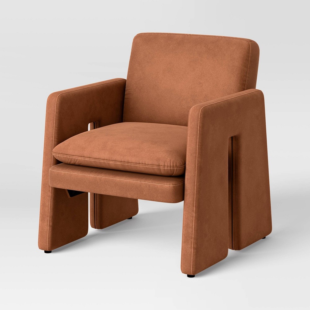Photos - Sofa Safflower Sculptural Anywhere Chair Rust - Threshold™