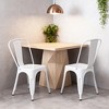 IHOMEADORE 18Inch High Gloss White Industrial Metal Dining Chairs set of 2 - 2 of 4