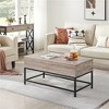 Yaheetech Rustic Industrial Lift-top Coffee Table With Hidden Storage ...