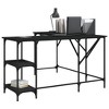 vidaXL Desk Black 54.7 in.x54.7 in.x29.5 in. Engineered Wood - 3 of 4