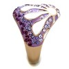 Slickblue Women's Multi-Color Synthetic Crystal Flower Ring – Rose Gold Band, White Enamel, Sizes 5–10 - 4 of 4