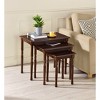 19" 3-PC Rectangular Nesting Table Cherry - Ore International: Hardwood, Space-Saving Design, Easy Separate - 2 of 4