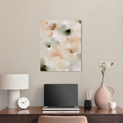 Cotton Balls and Cinnamon Abstract Watercolor Canvas Art, 20" x 24"