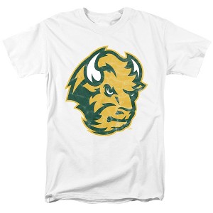 North Dakota State University NDSU Bison Official Distressed Primary Adult T Shirt, Athletic Heather - 1 of 4