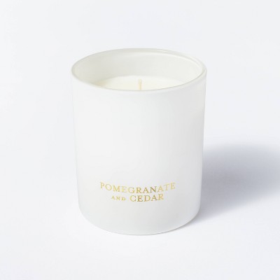 11oz Pomegranate & Cedar Linen Gift Box Candle - Threshold™ designed with Studio McGee