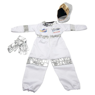 Melissa & Doug Astronaut Role Play Costume Set (5pc) - Jumpsuit, Helmet, Gloves, Name Tag