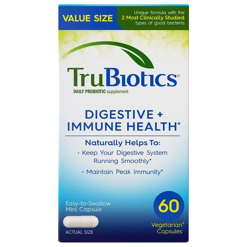 TruBiotics Daily Probiotic Digestive + Immune Health Capsules - 60ct, 1 of 6