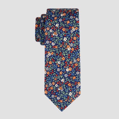 Men's Floral Print Charles Necktie - Goodfellow & Co™ Navy One Size