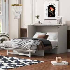 Whisen Modern Design Murphy Bed, Folded into a Cabinet with Large Drawers and USB Ports - 1 of 4