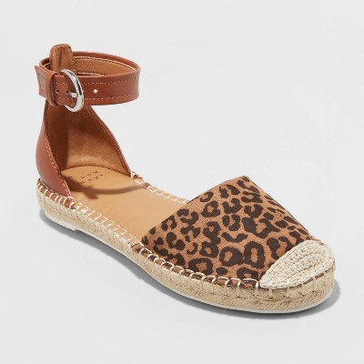 leopard flat espadrilles