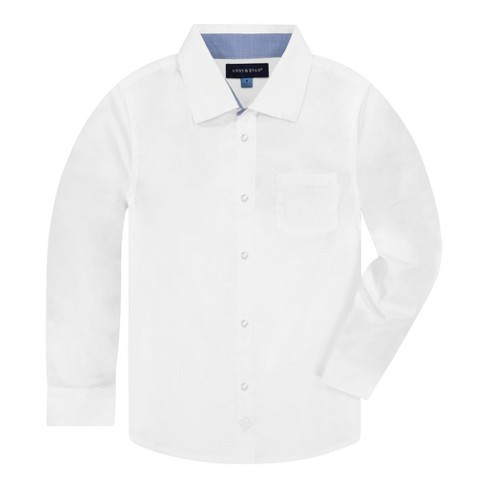 Andy & Evan Kids White Poplin Button Down Shirt, Size 6y : Target