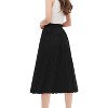 Women's High Waist Pleated A-Line Midi Skirt - Swing Flare Design - 3 of 4