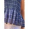Women's Plaid Smocked Tank - Hailey & Co - 2 of 2