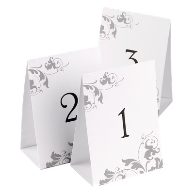  40ct Wedding Table Number Tents 