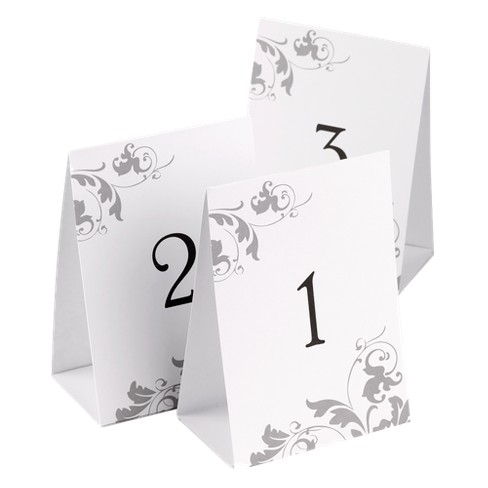 Numbered shop table tents