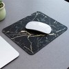 Insten Shiny Marble Mouse Pad, Water-Resistant and Non-Slip Mat for Wired/Wireless Gaming Computer Mouse, 9.45 x 7.48 in, Black - 2 of 4