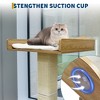 Cat Window Perch with Scratch Posts and 2 Platforms, 40" Adjustable Sisal Climbing Tree Hammmock with Suction Cups, 2 Install Ways, Cats Window Bed - 4 of 4