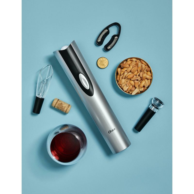 Oster Cordless Rechargeable Electric Wine Opener Wine Kit, 4 of 9