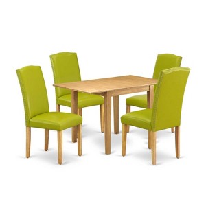 HomeStock 5-Pc Natural Oak Finish Solid Wood Top - Dining Room Set - Seats 4 - 1 of 4