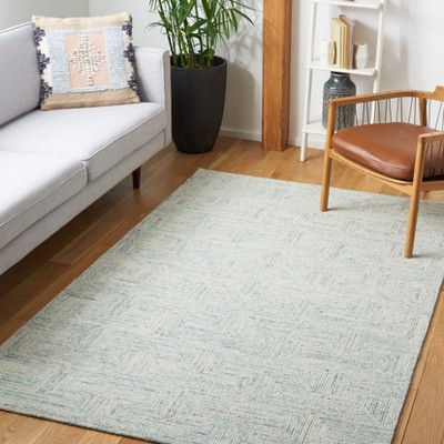 Gray Hand-Tufted Wool 8' x 10' Rectangular Area Rug